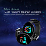 D18/D18S smart bracelet color round screen heart rate blood pressure sleep monitor meter step exercise smartwatch phone watch Mart Lion   