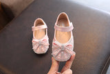 Sweet Girl Princess Shoes Fashion Rhinestone Pearl Bow Baby Shoes Kids Party Children&#39;s Dance Little Girls Leather Shoes  MartLion