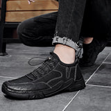 Men's Genuine Leather Shoes Loafers Casual Classic Soft Moccasins Hombre Flats Mart Lion   