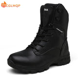 Men's Boots Military Tactical Special Force Leather Waterproof Desert Boot Combat Army Ankle Boot Sneakers Mart Lion   