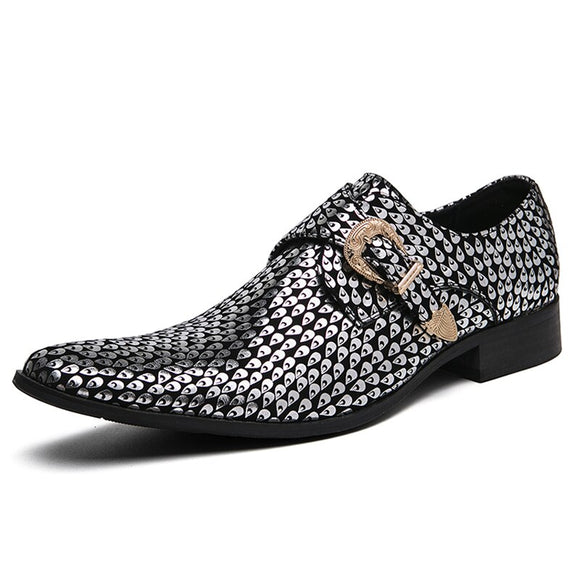 Chelsea Dress Shoes Men's Slip On Party Loafers Formal Social Wedding Footwear Mart Lion Silver 37 