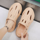Men's Slippers Slip-on Flats Clogs Breathable Beach Sandals Lightweight Waterproof Non-slip Wading Durable Sandalias