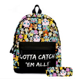 Pokemon Children's School Backpack Storage Bag Kawaii Pikachu Pencil Case Anime Doll Travel Bag Boy Of Girl Toys Xmas Mart Lion H  
