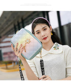  Women Bags Gradient Small Square Bag Crossbody Casual Tassel Single Shoulder Bag Mart Lion - Mart Lion