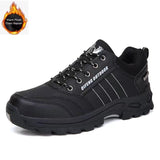 Padded Outdoor Men's Sneakers Breathable Trail Running Shoes Trekking Hiking Male Sports Shoes Tactical Men's Mart Lion BlackPlush 36 CN