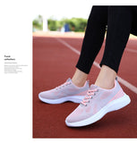 Sneakers Women Breathable Running Shoe Lace Up Lightweight Outdoor Tennis Sports Shoe Mart Lion   
