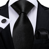 DiBanGu Pink Solid Silk Ties for Men's Pocket Square Cufflinks  Accessories 8cm Necktie Set Mart Lion N-7822  