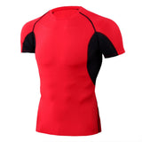 Quick Dry Running Shirt Men's Rashgard Fitness Sport Gym T-shirt Bodybuilding Gym Clothing Workout Short Sleeve Mart Lion TD88 M 