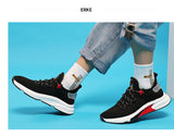  Men's Shoes Autumn Flying Woven Mesh Breathable Lace Up Running Youth Cross-border Mart Lion - Mart Lion