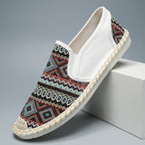 Men's Espadrille Shoes Canvas Breathable Casual Slip-On Graffiti Footwear Flats Mart Lion   