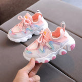 Breathable Toddler Boy Sneakers Stretch Fabric Baby Running Shoes Pink School Girl Sports Mart Lion   