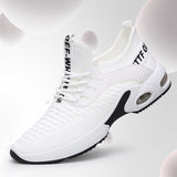Sneakers Men's Lace-up Fly Woven Mesh Cloth Breathable Casual Light Running Shoes Cross-border  Mart Lion