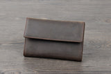 Vintage genuine cowhide wallet men's and women versatile neutral wallet three fold multifunctional leather Mart Lion   