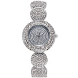 Luxury Women Quartz Watches Ladies Stainless Steel Rhinestone Bracelet Gifts Dress Wristwatches Mart Lion C8 Silver China 