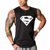 Clothing men's Gym Tank Tops Summer Cotton Slim Fit shirts Bodybuilding Sleeveless Undershirt Fitness tops tees Mart Lion black87 M 
