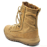  TAN COLOR MILITARY BOOTS FOR MEN ARMY COMBAT DESERT OUTDOOR WITH SIDE ZIPPER Mart Lion - Mart Lion