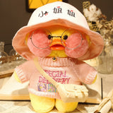 Kawaii Cartoon LaLafanfan 30cm Cafe Duck Plush Toy Stuffed Soft Kawaii Duck Doll Animal Pillow Kids Children Mart Lion SCL001-xiaojiejie-y  
