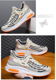 Men's Sports Casual Shoes Flying Women Breathable Mesh Lace Up Running Shoes Cross Border Mart Lion   