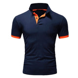 Sportswear Men's Polo Shirt Short-sleeved Polo T Shirt Summer Slim Outdoor Shirt Mart Lion Navy Blue S 