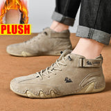Men's Sneakers Casual Shoes High Top Winter Warm Designer Loafers Lace Up