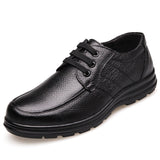 Genuine Leather Shoes Men's Flats Casual Shoes Soft Lace up Black Mart Lion Black 01 6.5 