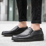 Genuine Leather Shoes Men's Loafers Soft Men's Shoes Flat Casual Footwear Male Shoes A2707 Mart Lion   