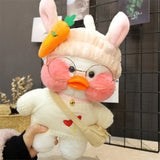 Kawaii Cartoon LaLafanfan 30cm Cafe Duck Plush Toy Stuffed Soft Kawaii Duck Doll Animal Pillow Kids Children Mart Lion 30  