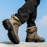 Winter Men‘s Hiking Shoes Outdoor Trekking Boots High Top Mountain Climbing Sneakers Tactical Ankle Boots Mart Lion   