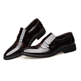Patent Leather Men's Dress Shoes Slip-on For Basic Classic Formal British Mart Lion   