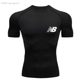 Compression Quick dry T-shirt Men's Running Sport Skinny Short Tee Shirt Male Gym Fitness Bodybuilding Workout Black Tops Clothing Mart Lion picture color 14 XL 