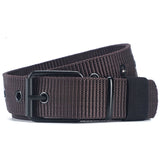 Men's Belts Army Military Canvas Nylon Webbing Tactical Belt Casual Designer Unisex Belts Sports Strap Jeans Mart Lion Coffee China 120cm