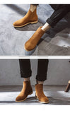  Retro Suede Genuine Leather Chelsea Boots Ankle Men's Casual British Style Mart Lion - Mart Lion
