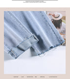 3 Colors Straight Women Jeans High Waist Stretch Casual White Pants Brand Clothing Female Denim Cropped Pants Mart Lion   