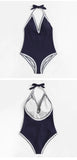 Backless Bikini For Women One Pieces Beachwear Solid Swimwear Lady Swimsuit Mart Lion   