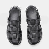 Leather Men Sandals Comfortable Lightweight Retro Sandals Summer Men shoes Mart Lion   