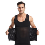  Hot Men's Compression Shirt Slimming Body Shaper Vest Fitness Workout Tank Tops Abs Abdomen Undershirts Body Shaper Mart Lion - Mart Lion