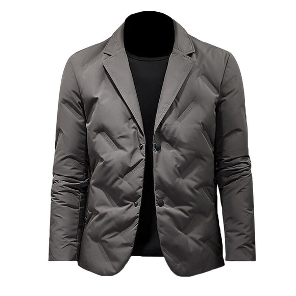 Winter Men's Blazer Parkas Down Jacket Brand 90% White Duck Down Lightweight Warm Business Office Casual Male Coat Mart Lion Gray M 45-57KG 