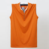  Men's Sleeveless Cotton Tank Top Solid Muscle Bodybuilding Vest Undershirts O-neck Gym Clothing T-shirt Street Workout Vest Mart Lion - Mart Lion