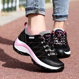 Tennis Shoes Women  Cushion Athletic Walking Sneakers Breathable  Jogging  Sport Lace Up Platform Outdoor Waterproof