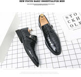 Loafers Men Crocodile Pattern Buckle Monk Shoes Breathable Zapatos De Hombre Mart Lion   