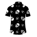 Skull Hawaiian Shirt Oversized Men's 3d Print Beach Shirt Short Sleeve Button Casual Oversized Summer Shirt Mart Lion CSHZY-20220616-14 European size M 