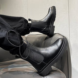 Men's Shoes Vintage Classic Leather Ankle Boots Autumn Winter Genuine Chelsea Mart Lion   