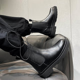 Men's Shoes Vintage Classic Leather Ankle Boots Autumn Winter Genuine Leather Chelsea Boots Mart Lion   