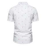 Blusas Negras Flamingo Printed Hawaii Hemd Herren Men's Shirts Summer Short Sleeve Social Prom Dress Button Streetwear