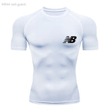 Compression Quick dry T-shirt Men's Running Sport Skinny Short Tee Shirt Male Gym Fitness Bodybuilding Workout Black Tops Clothing Mart Lion picture color 15 XL 
