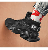  Summer High-top Beige Men's Sneakers Chunky Shoes Heighten Casual Zapatillas Damping Tennis Mart Lion - Mart Lion