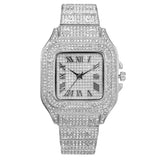 Rhinestone Casual Quartz Watches Simple Ladies Round Dial Wristwatches Dress Bracelet Mart Lion   