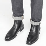 Men Chelsea Boots Style Ankle Boots Split Leather Upper Mart Lion   