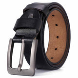 130 140 150 160 170cm Belt Men's Genuine Leather Strap Luxury Pin Buckle Belts Cummerbunds Ceinture Homme Mart Lion Black China 100cm