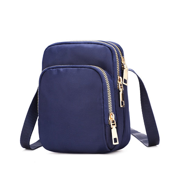 Bags for Women's Crossbody Zipper Mobile Phone Shoulder Bag Lady Female Multifunction Handbag Wrist Purse Pouch Mart Lion Blue  